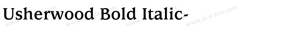 Usherwood Bold Italic字体转换